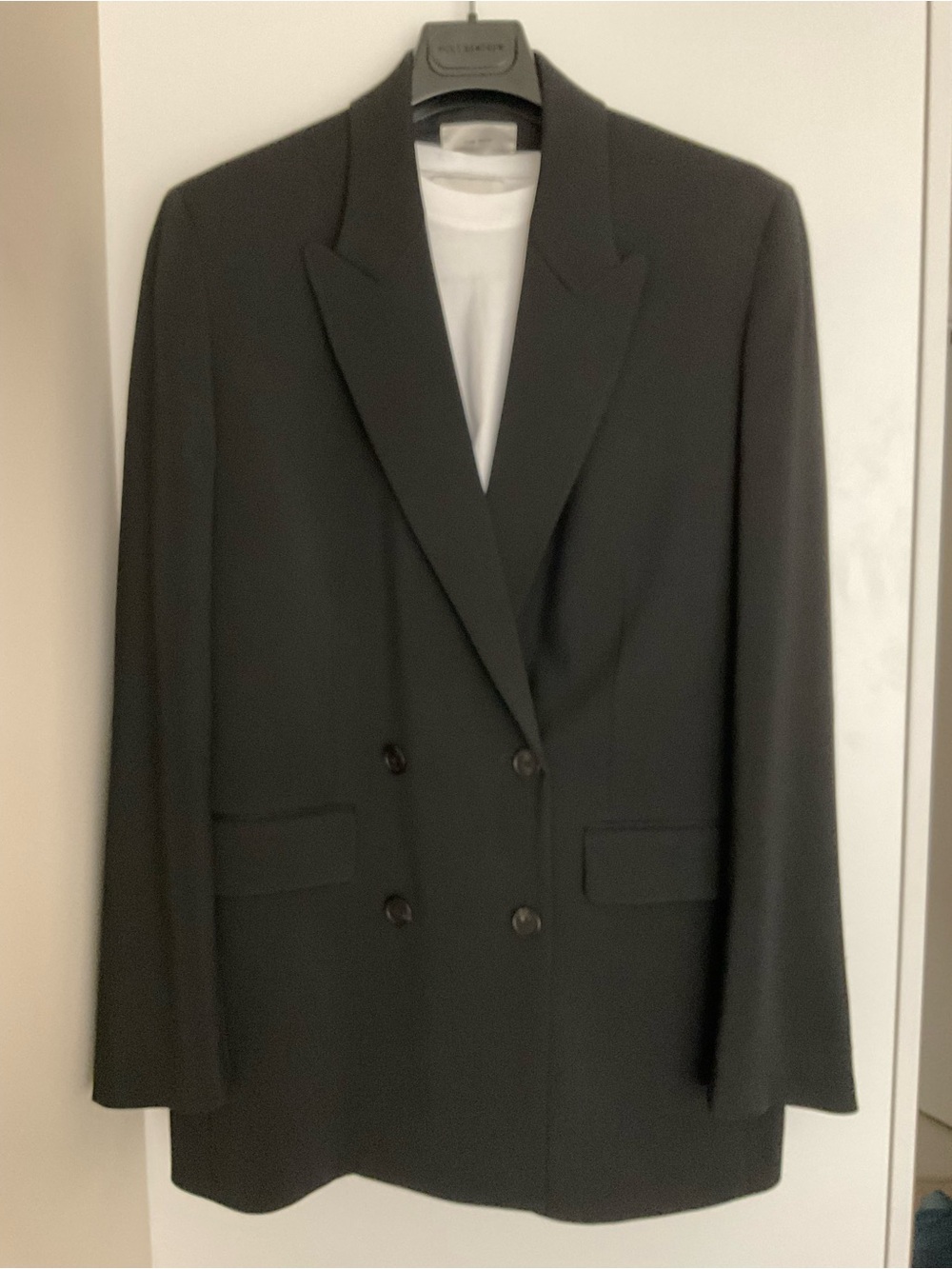 The Row Tristana Double-Breasted Black Blazer